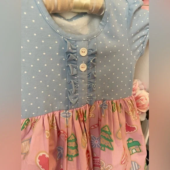 Eleanor Rose Girl’s blouse top holiday Christmas size 5-6 EUC - Picture 3 of 5